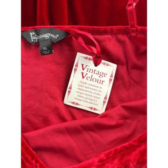 Vintage Velour PajamaGram Womens Red Pajama Set XL - Picture 2 of 8